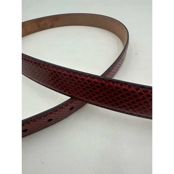 Authentic Gucci Women\'s Burgundy Lizard Leather Belt 411728 Sz 38 Made In Italy main image 7